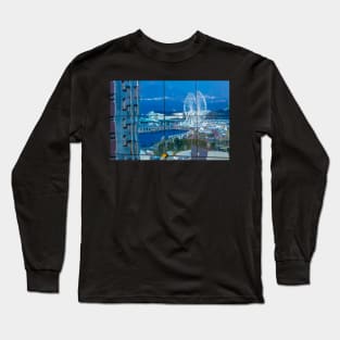 Reflections - City Skyline View - Hong Kong - Long Sleeve T-Shirt